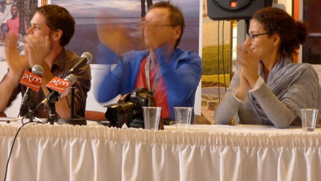 François Pesant, Jacques Nadeau, Nadia Benchallal © Helen Doyle 2013P1060090