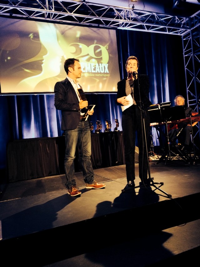 Nathalie Barton et Ian Quenneville. Soirée des Gémeaux 2014 © Benoît Dame Nathalie Barton et Ian Quenneville. Soirée des Gémeaux 2014 © Benoît Dame