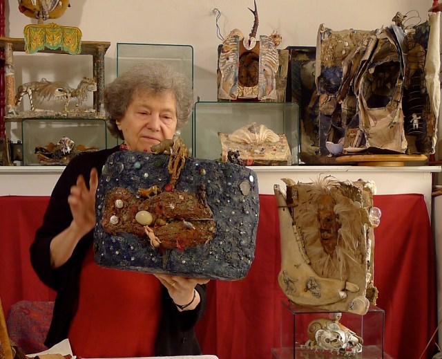 Danielle-Marie Chanut dans son atelier © Helen Doyle juin 2014 P1080343